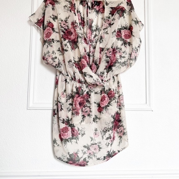 Torrid floral sheer tunic swim wrap top 2 - Picture 3 of 7
